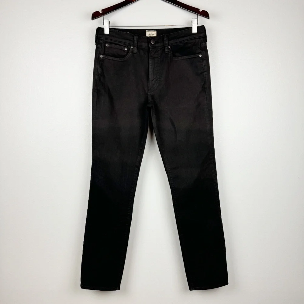 J. Crew Men's 770 Straight Fit Garment Dyed Five Pocket Jeans Black Size 30x32
